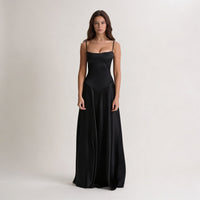 Silky Satin Floor-Length Dress