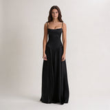 Silky Satin Floor-Length Dress