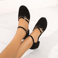 Women's Modern Black Dance Shoes - Lightweight, Flexible, and Comfortable High-Quality Suede Dance Shoes