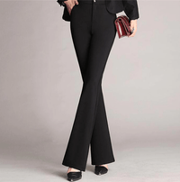 Elegant Women's Tailored High-Waisted A-Line Trousers