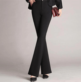 Elegant Women's Tailored High-Waisted A-Line Trousers