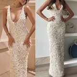 Vestido midi etéreo de encaje para mujer con tirantes anchos