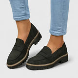 Anvera – Mocasines gruesos sin cordones para mujer