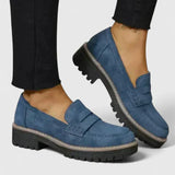 Anvera – Mocasines gruesos sin cordones para mujer