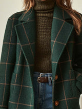 Wool Check Coat