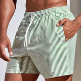 Azlano – Striped Swim Shorts Men