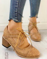Rowena – Chaussures à talons à lacets et bride en T pour femmes