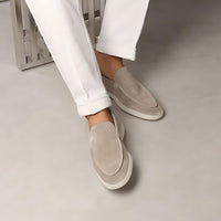 Men's Suede-Look Slip-On Loafers with Comfort Sole