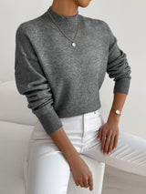 Faith – Maglione donna comodo con collo alto finto