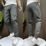 Pantaloni da uomo a taglio affusolato con vita elastica