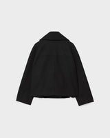 Thalena – Women’s Short Wool Blend Coat with Elegant Crossed Design