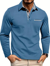 Polo à manches longues avec col pour homme