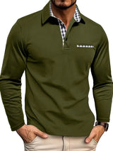 Polo à manches longues avec col pour homme