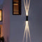 Aplique de pared moderno LED negro para exteriores