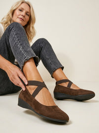 Suède Wedges Dames | Sleehak Instapper Tijdloos - Miss Madera