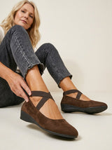 Suède Wedges Dames | Sleehak Instapper Tijdloos - Miss Madera