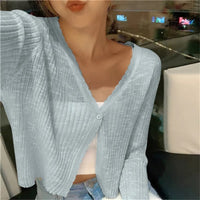 Cárdigan de punto para mujer de verano