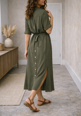 Women’s Midi Dress Button Front 4