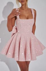 Image of Women's Bow A-Line Mini Dress