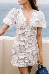 Image of Women's V-Neck Bodycon Mini Dress