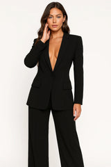 Image of Women's Wide-Leg Pant Suit Set