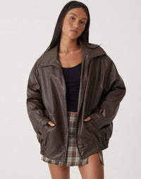 Zeraphine - Chaqueta oversize para mujer