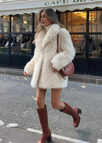 Sorvella – Cappotto morbido da donna con collo rialzato