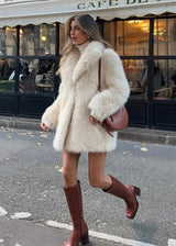Sorvella – Cappotto morbido da donna con collo rialzato