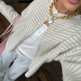 Julienne – Cardigan da donna a righe con bottoni frontali