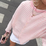 Julienne – Cardigan da donna a righe con bottoni frontali